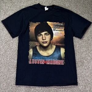 Austin Mahone Tour Shirt 2014 Size Medium Double Sided Becky G